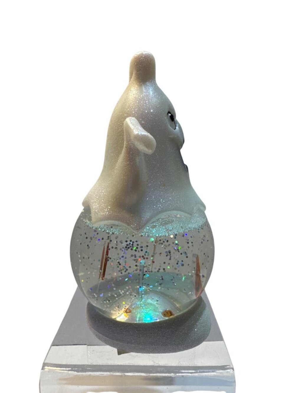 Light Up Glitter Ghost Halloween Decor With Pumpkins LED Display Sparkling Accen - Picture 5 of 7